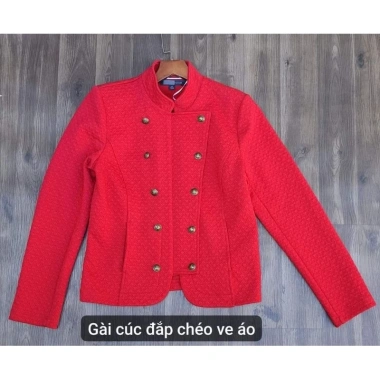 Áo khoác blazer nam thời trang, cúc kim loại khắc logo, phong cách lịch lãm, giảm 20%