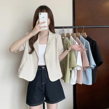 Áo khoác blazer ngắn tay 100% Hàng Quảng Châu - Dáng nhẹ nhàng, giá 195k