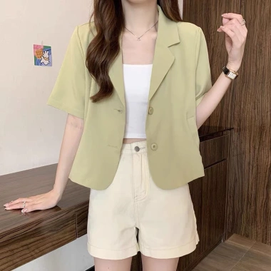 Áo khoác blazer ngắn tay 100% Hàng Quảng Châu - Dáng nhẹ nhàng, giá 195k