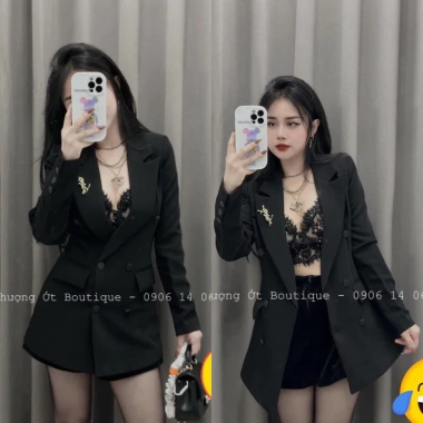 Áo Khoác Blazer Nữ 2 Lớp Đệm Vai - Giá Khuyến Mãi 460k (Giá Gốc 598k) 6