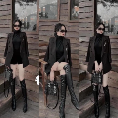 Áo Khoác Blazer Nữ 2 Lớp Đệm Vai - Giá Khuyến Mãi 460k (Giá Gốc 598k) 8
