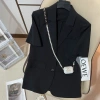 Áo Khoác Blazer Nữ Bigsize Tay Ngắn Mỏng Form Rộng Mùa Hè Phong Cách Ulzzang 2