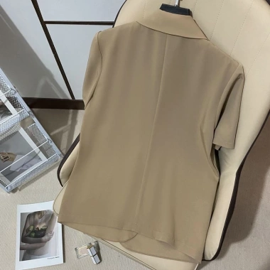 Áo Khoác Blazer Nữ Bigsize Tay Ngắn Mỏng Form Rộng Mùa Hè Phong Cách Ulzzang