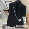 Áo Khoác Blazer Nữ Bigsize Tay Ngắn Mỏng Form Rộng Mùa Hè Phong Cách Ulzzang 9