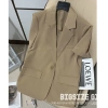 Áo Khoác Blazer Nữ Bigsize Tay Ngắn Mỏng Form Rộng Mùa Hè Phong Cách Ulzzang 10