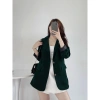 Áo khoác blazer nữ cổ vest dài 2 lớp cao cấp, 2 túi, phong cách Hàn Quốc - Giá chỉ 250.000₫ 10