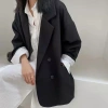 Áo Khoác Blazer Nữ Dài Form Rộng Vải Dày Màu Trơn Phong Cách Hàn Quốc Giá 214.620 VND 9