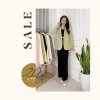 Áo khoác blazer nữ dài suông túi bổ 1 lớp Premium màu xanh - Giá chỉ 380.000đ 2