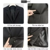 Áo khoác blazer nữ dáng rộng 1 cúc cài BigSize Misoul Mall trơn có túi chỉ 319k 3