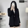 Áo khoác blazer nữ dáng rộng 1 cúc cài BigSize Misoul Mall trơn có túi chỉ 319k 10