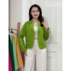 Áo khoác blazer nữ dáng suông ngắn dài tay túi bổ 1 lớp Premium BLUE 4