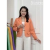 Áo khoác blazer nữ dáng suông ngắn dài tay túi bổ 1 lớp Premium BLUE 5