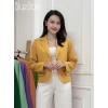 Áo khoác blazer nữ dáng suông ngắn dài tay túi bổ 1 lớp Premium BLUE 7