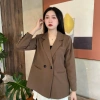 Áo khoác blazer Nữ gấu áo vuông xẻ sau 1 lớp, áo vest ngoài trẻ trung giá 259.000