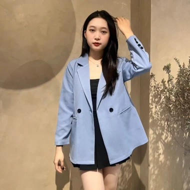 Áo khoác blazer Nữ gấu áo vuông xẻ sau 1 lớp, áo vest ngoài trẻ trung giá 259.000 7