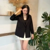 Áo khoác blazer Nữ gấu áo vuông xẻ sau 1 lớp, áo vest ngoài trẻ trung giá 259.000 9