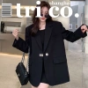 Áo Khoác Blazer Nữ Mỏng Thoáng Khí Đen - Thời Trang Xuân Thu 2.023 Ưu Đãi 481k