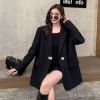 Áo Khoác Blazer Nữ Mỏng Thoáng Khí Đen - Thời Trang Xuân Thu 2.023 Ưu Đãi 481k 2