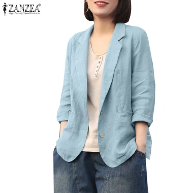 Áo khoác blazer nữ tay dài phong cách Hàn Quốc, có túi, giảm giá 292.950₫