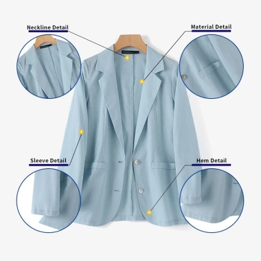 Áo khoác blazer nữ tay dài phong cách Hàn Quốc, có túi, giảm giá 292.950₫ 7