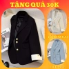 Áo khoác blazer nữ trẻ trung, vest dài tay cúc giữa, đệm vai, phối viền trắng - giảm giá 20% chỉ 219.000đ