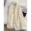 Áo khoác blazer nữ trẻ trung, vest dài tay cúc giữa, đệm vai, phối viền trắng - giảm giá 20% chỉ 219.000đ 4