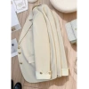 Áo khoác blazer nữ trẻ trung, vest dài tay cúc giữa, đệm vai, phối viền trắng - giảm giá 20% chỉ 219.000đ 9