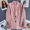 Áo khoác blazer trắng nhạt nữ mùa xuân thu 2.025, phong cách đường phố thanh lịch, giá ưu đãi 247.196₫ 9