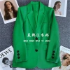 Áo khoác blazer trắng nhạt nữ mùa xuân thu 2.025, phong cách đường phố thanh lịch, giá ưu đãi 247.196₫ 13