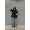 Áo khoác blazer vest suông nữ công sở, vải chéo Hàn 2 lớp đệm vai, Hàn Quốc 3