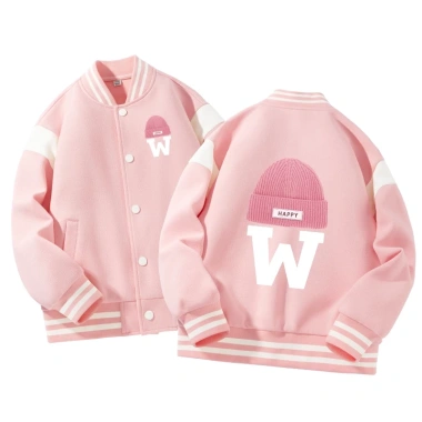 Áo khoác bomber bé gái in hình dễ thương, unisex thời trang, giá chỉ 350.000 VND