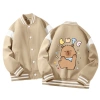 Áo khoác bomber bé gái Unisex in Capybara - Thoải mái, thời trang, giảm còn 350k 9