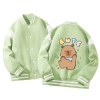 Áo khoác bomber bé gái Unisex in Capybara - Thoải mái, thời trang, giảm còn 350k 10
