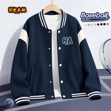 Áo khoác Bomber bé trai HKAM Unisex - Thoải mái, thời trang, chỉ 350.000đ