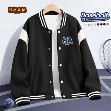 Áo khoác Bomber bé trai HKAM Unisex - Thoải mái, thời trang, chỉ 350.000đ
