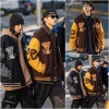 Áo Khoác Bomber Hit Hop Thêu Varsity Nam Nữ Phom Rộng Thể Thao Giá 92,150₫ 5
