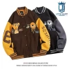 Áo Khoác Bomber Hit Hop Thêu Varsity Nam Nữ Phom Rộng Thể Thao Giá 92,150₫ 8