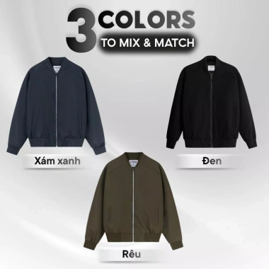 Áo khoác bomber kaki đen LADOS-12.054 lót dù dày, chống nắng, chống gió, phong cách Hàn Quốc 317.000VND