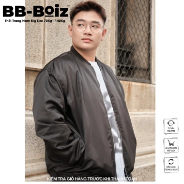 Áo khoác bomber nam BB-Boiz vải dù form 60-135kg giảm giá 340.000 - chất lượng cao