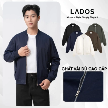 Áo Khoác Bomber Nam LADOS-2.134 Vải Dù Chống Gió Dáng Đứng Khóa Kéo Trẻ Trung - 272k