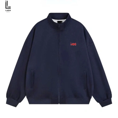 Áo khoác Bomber nỉ K 2 da logo thêu nổi dày dặn phù hợp nam nữ LADOSHOP Áo khoác Bomber nỉ K 2 da logo thêu nổi dày dặn phù hợp nam nữ LADOSHOP
