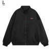 Áo khoác Bomber nỉ K 2 da logo thêu nổi dày dặn phù hợp nam nữ LADOSHOP 2