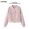 Áo khoác bóng chày Dopamine màu hồng nữ, cardigan ngắn xuân 2.025, giảm 16%