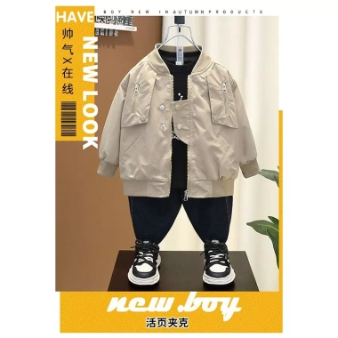 Áo khoác bóng chày nhẹ slim fit bé trai polyester mùa xuân-thu dạo phố 295.258 VND
