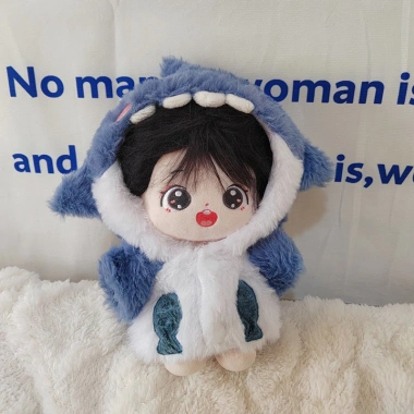 Áo khoác cá mập trẻ em 20cm cotton sang trọng - Búp bê bộ đồ ngủ, ưu đãi 80.435đ