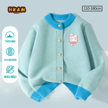 Áo khoác cardigan bé gái - Áo len thời trang in hình thỏ mềm mại, thoải mái, chỉ 250.000đ 8