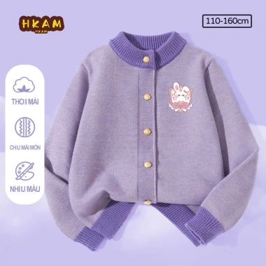Áo khoác cardigan bé gái - Áo len thời trang in hình thỏ mềm mại, thoải mái, chỉ 250.000đ 9