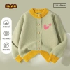 Áo khoác cardigan bé gái, áo len trẻ em in trái tim mềm mại, thoải mái - 250.000₫ 7
