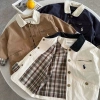 Áo khoác cardigan cotton trẻ 2-6 tuổi mùa thu, màu khóa, nhẹ, Hàn Quốc 324.765đ 2