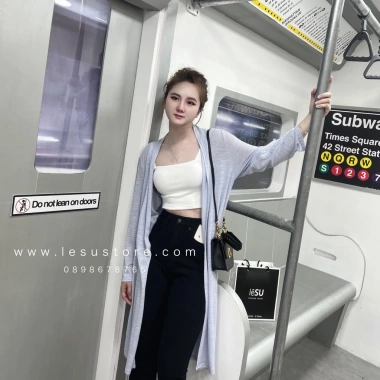 Áo khoác cardigan dài dáng thời trang Ảnh tự chụp, giảm còn 217k 5